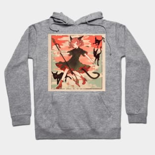 Paper Illustration of Devil Girl Hoodie